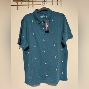 Vineyard vines novelty embroidered heritage pique polo